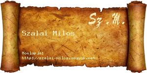 Szalai Milos névjegykártya